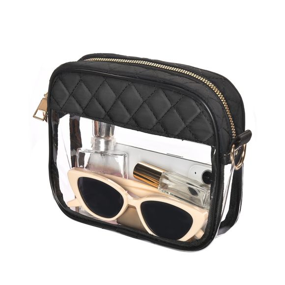 Clear Crossbody Bag - Stadium Aroved, Small Clear Purses, G1-Black :] - Picture 3 of 8